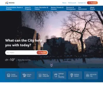 Regina.ca(City of Regina) Screenshot