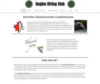 Reginadiving.ca(The Regina Diving Club) Screenshot