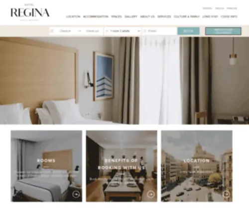 Reginahotel.com(Hotel Regina) Screenshot