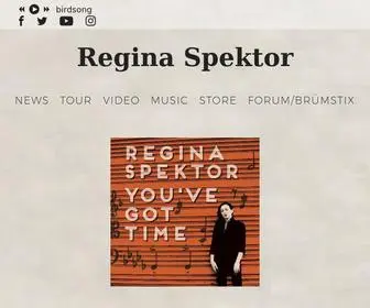 Reginaspektor.com(Regina Spektor Official Website) Screenshot