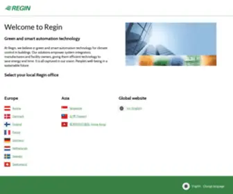 Regincontrols.com(Select country or region) Screenshot