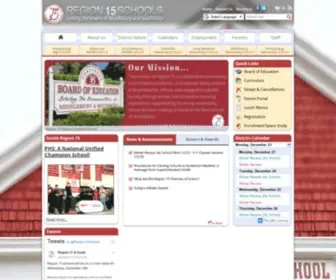 Region15.org(Pomperaug Regional School District 15) Screenshot