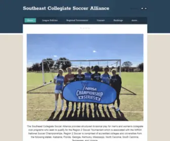 Region2Soccer.org(Southeast Collegiate Soccer Alliance) Screenshot
