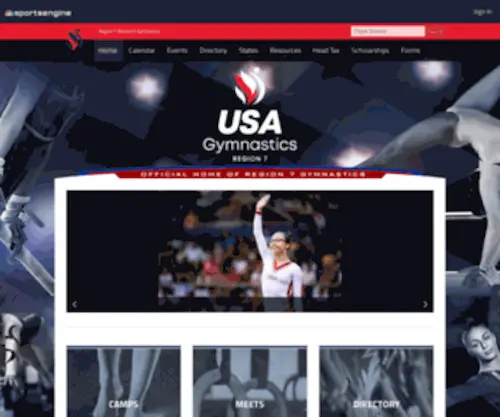 Region7Usagym.com(Region 7 Women's Gymnastics) Screenshot