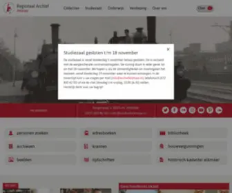 Regionaalarchiefalkmaar.nl(Regionaal Archief Alkmaar) Screenshot