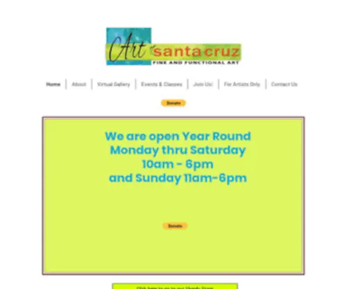 Regionalartisansassociation.org(Art of Santa Cruz) Screenshot