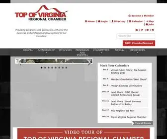 Regionalchamber.biz(Top of Virginia Regional Chamber) Screenshot
