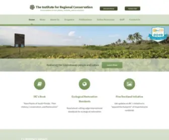 Regionalconservation.org(The Institute for Regional Conservation) Screenshot