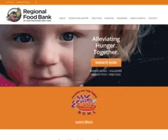 Regionalfoodbank.net(Regional Food Bank of Northeastern New York) Screenshot