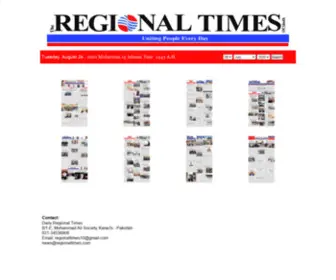 Regionaltimes.com(The Daily Regional Times of Sindh Online Newspaper) Screenshot