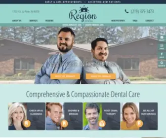 Regiondentalcare.com(Family Dentist La Porte IN) Screenshot