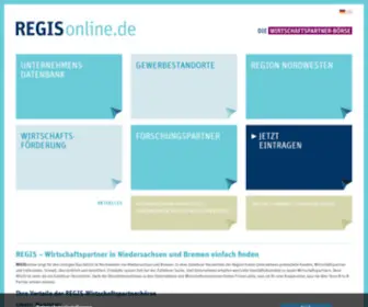 Regisonline.de(Die Wirtschaftspartner) Screenshot