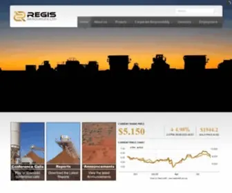 Regisresources.com.au(Regis Resources) Screenshot