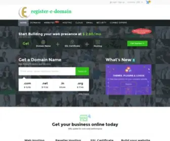 Register-E-Domain.com(Domain names & web hosting company) Screenshot