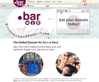 Register.bar(Dot Bar Domain Registration for Bars) Screenshot