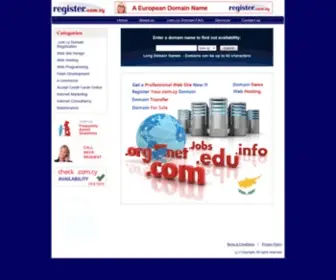 Register.com.cy(Web Hosting plans from) Screenshot