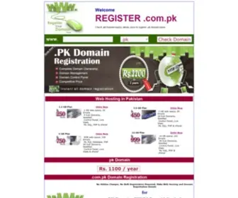 Register.com.pk(PK DOMAINS HOSTING Karachi) Screenshot