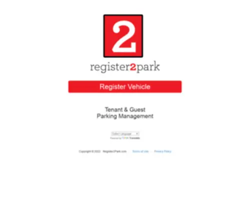 Register2Park.com(Register2Park) Screenshot