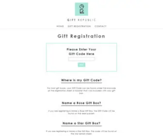 Registergiftbox.com(Gift Republic) Screenshot
