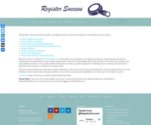 Registersuccess.com(Wisconsin Search Engine Optimization) Screenshot