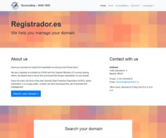 Registrador.es(Registrador) Screenshot