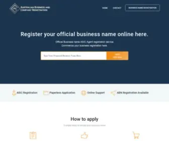 Registrationbusinessname.com.au(Australian Business And Company Registration) Screenshot