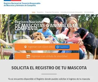 Registratumascota.cl(Registro Nacional de Mascotas) Screenshot