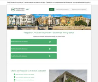 Registrocivilsansebastian.net(Registro Civil de San Sebastián y Guipuzcoa) Screenshot