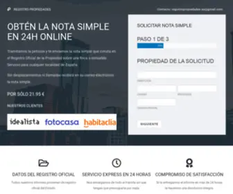 Registropropiedades.es(Nota simple en 24 horas) Screenshot