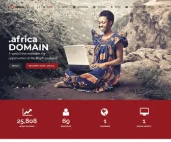 Registry.africa(Africa an online identity with the .africa geographic Top Level Domain (gTLD)) Screenshot
