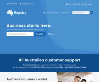 Registry.com.au(Business Name & Domain Registration Services) Screenshot