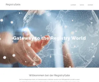 Registrygate.com(Gateway to the Registry World) Screenshot