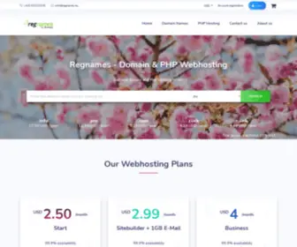 Regnames.eu(Your domain registrar) Screenshot