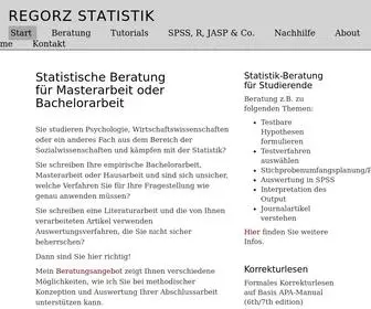 Regorz-Statistik.de(Regorz Statistik Beratung und Methodenlehre) Screenshot