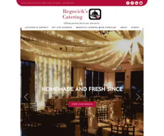 Regovichcatering.com(Regovich's Catering. Top caterer in the Greater Cleveland area) Screenshot