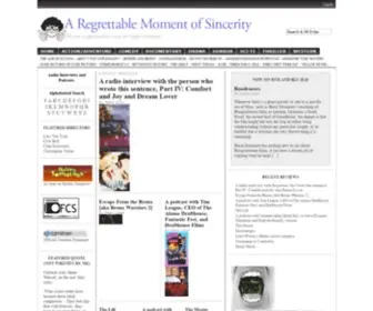Regrettablesincerity.com(A Regrettable Moment of Sincerity) Screenshot