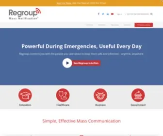Regroup.com(Mass Notification System & Emergency Notification Software) Screenshot