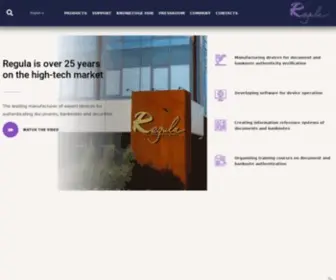 Regulaforensics.com(Identity Verification Solutions & Forensic Devices by Regula) Screenshot