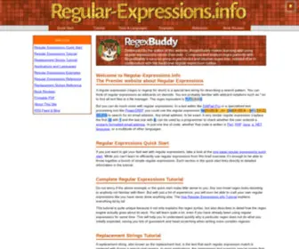 Regular-Expression.info(Regex Tutorial) Screenshot