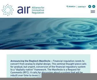 Regulationinnovation.org(Alliance for Innovative Regulation) Screenshot