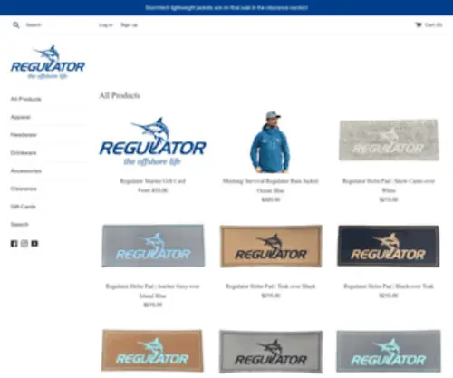 Regulatormarinegear.com(Regulatormarinegear) Screenshot