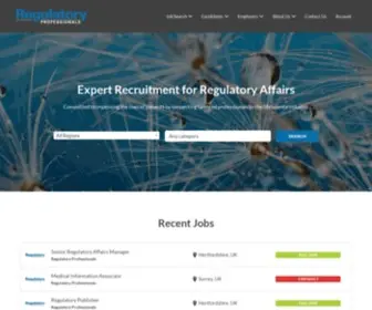 Regulatoryprofessionals.com(Regulatory Professionals) Screenshot