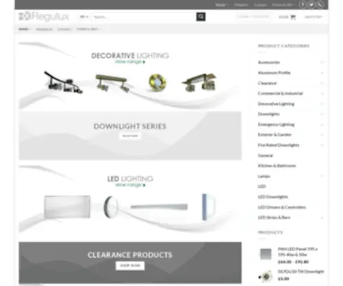 Regulux.co.uk(Regulux Lighting) Screenshot