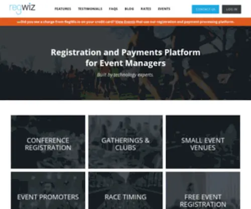 Regwiz.io(Event Registration & Payments Platform) Screenshot