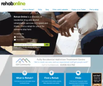 Rehab-Online.org.uk(Rehab Online) Screenshot