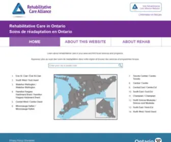 RehABCAreontario.ca(Rehabilitative Care in Ontario) Screenshot
