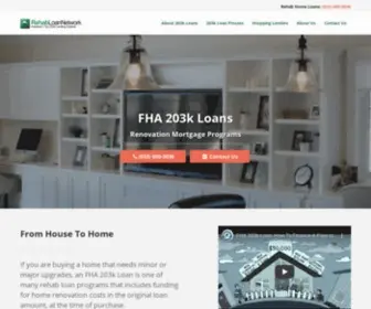 Rehabloannetwork.com(FHA 203k Loans) Screenshot