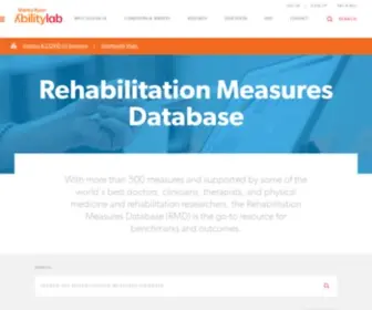 Rehabmeasures.org(Shirley Ryan AbilityLab) Screenshot