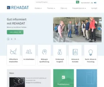 Rehadat.de(Informationssystem zur beruflichen Rehabilitation) Screenshot