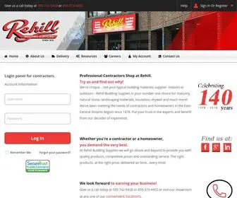 Rehill.com(Rehill Building Supplies) Screenshot